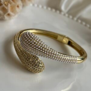 PULSERA CON ZIRCONIAS Y PERLAS