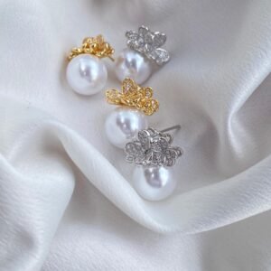 Arete de Perla con Flor